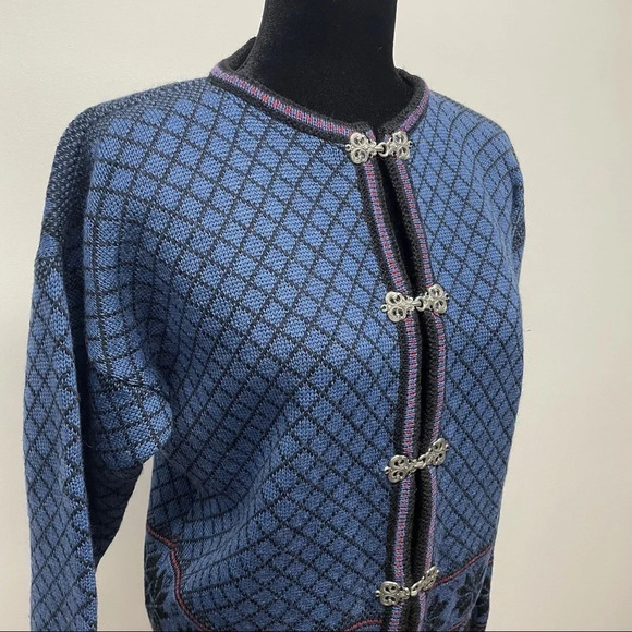 Norskwear Icelandic Nordic Fair Aisle 100% Norwegian lambs Wool Sweater Cardigan - Picture 3 of 16